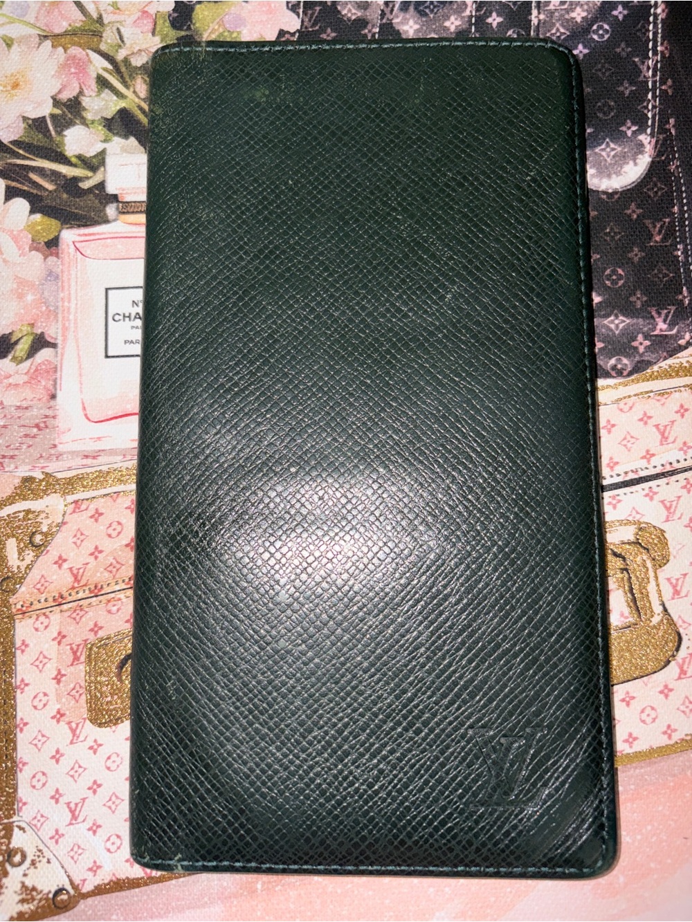 Louis Vuitton Dark Green Long Continental Epi Leather Wallet EUC